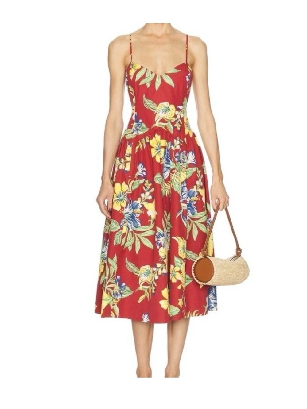 Polo Ralph Lauren Red Floral Sundress Hawaii